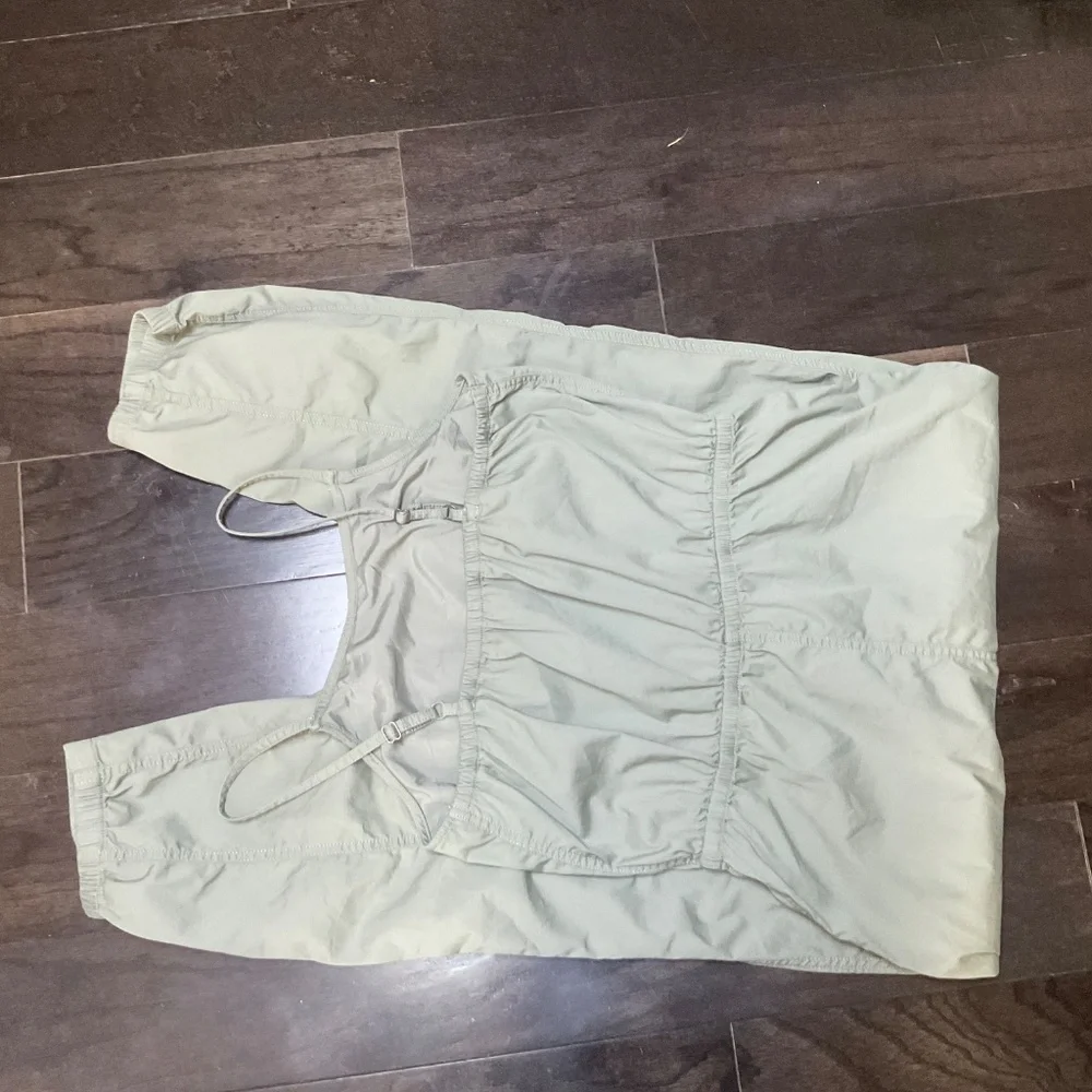 Abercrombie Kids Size 17/18 Twill Utility Jumpsuit Sage Green